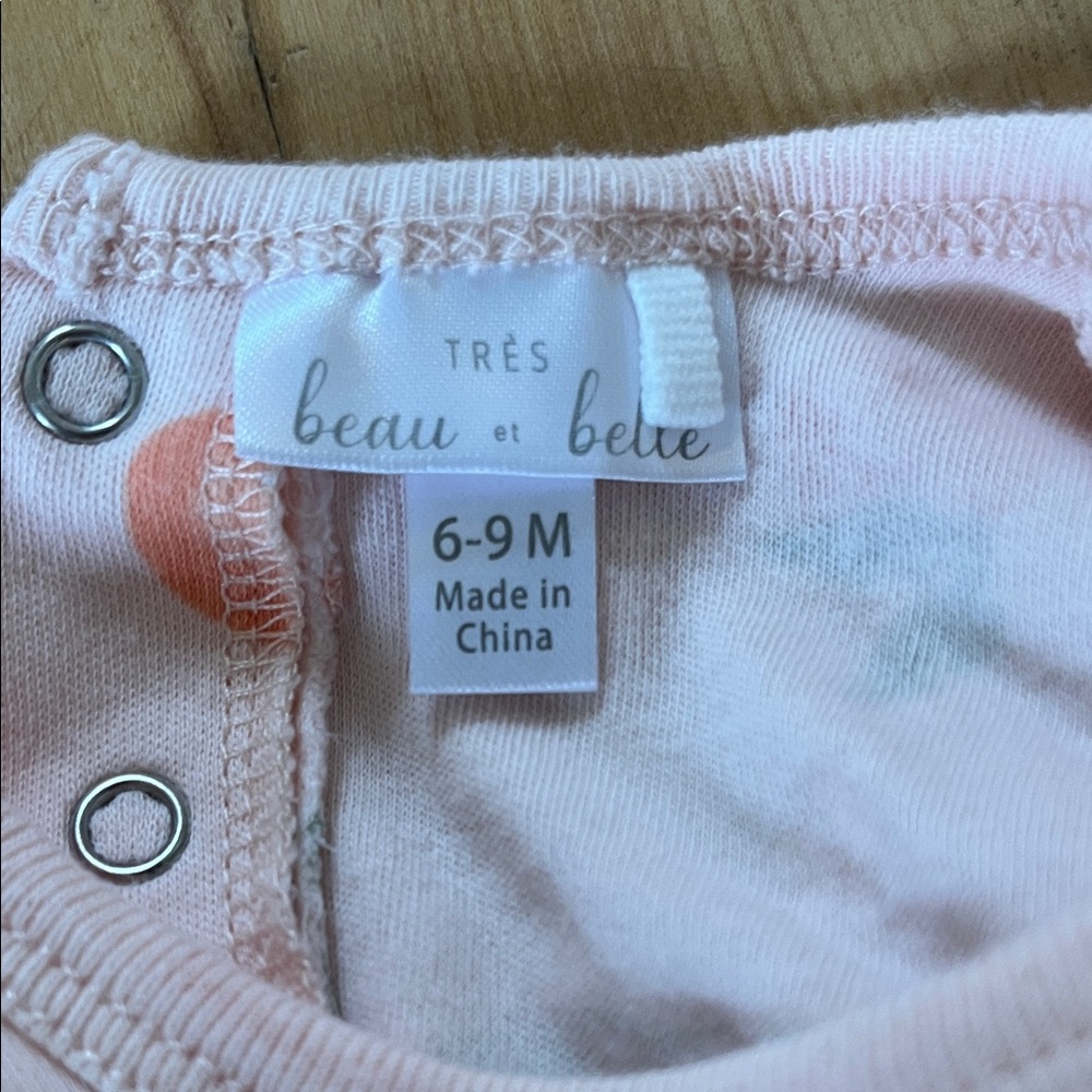 Peach Patterned Ruffle Diaper Cover - Picture 3 of 4